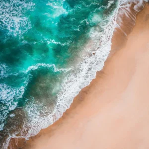 Popular beach arial view