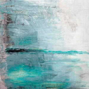 Abstract turquoise textured painting