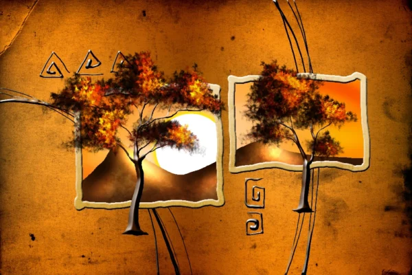 African inspired wall art