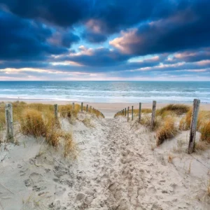 Long sandy walkway